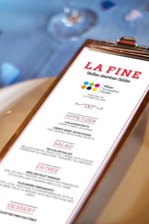 Montauk Corporate Event Venue La Fine Italian American Restaurant